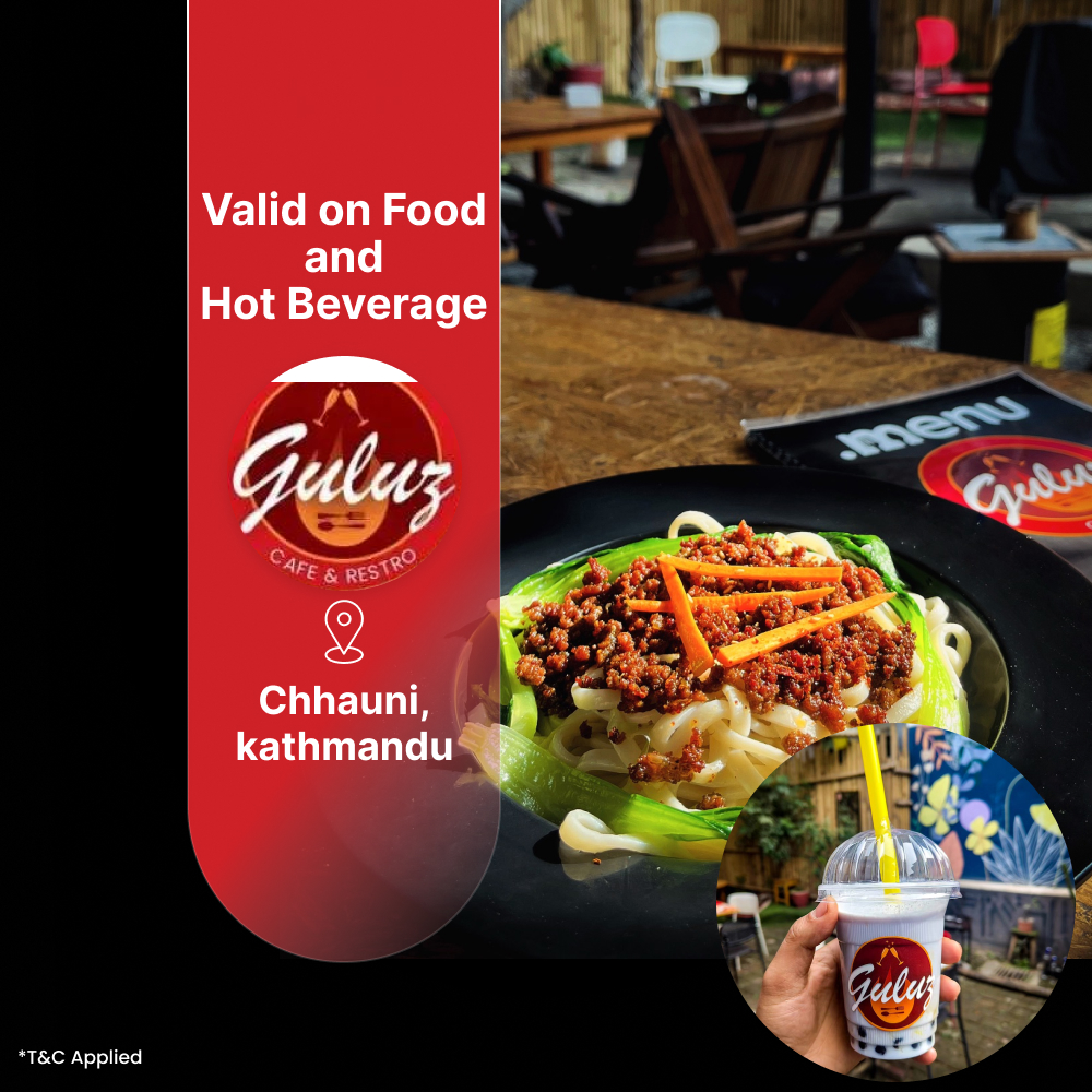 20% off on food and hot beverage at Guluz Cafe